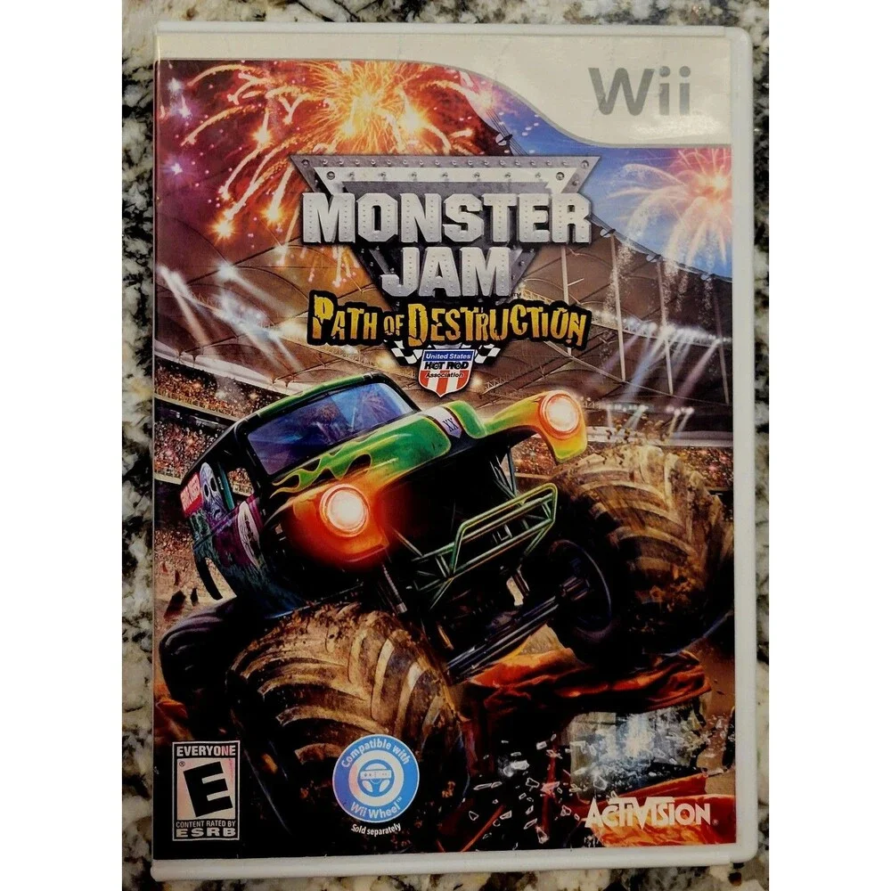 NINTENDO Wii: Monster Jam: Path of Destruction,No Manual, TESTED, FAST SHIPPING